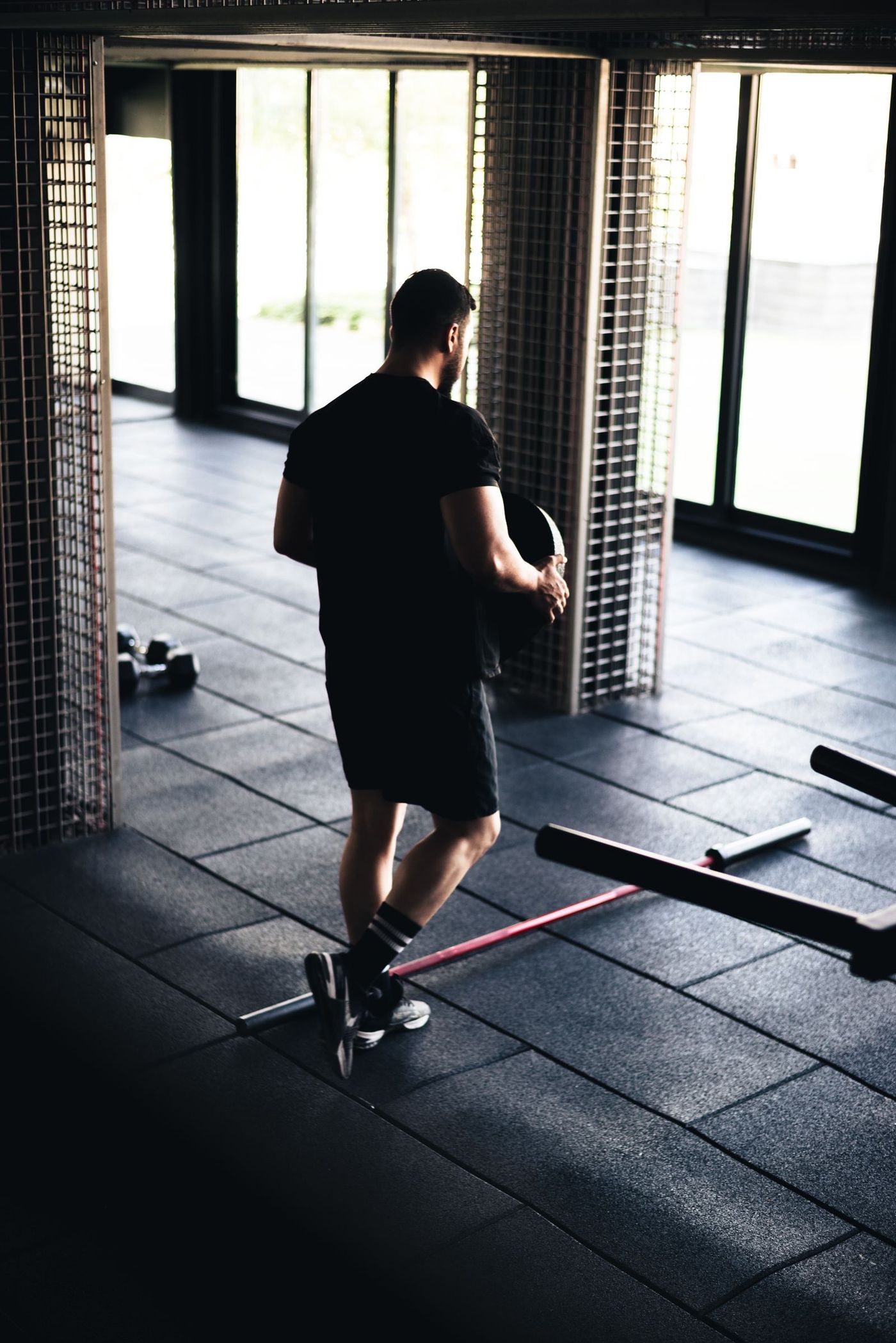 On-site fitness gym with free weights and cardio equipment